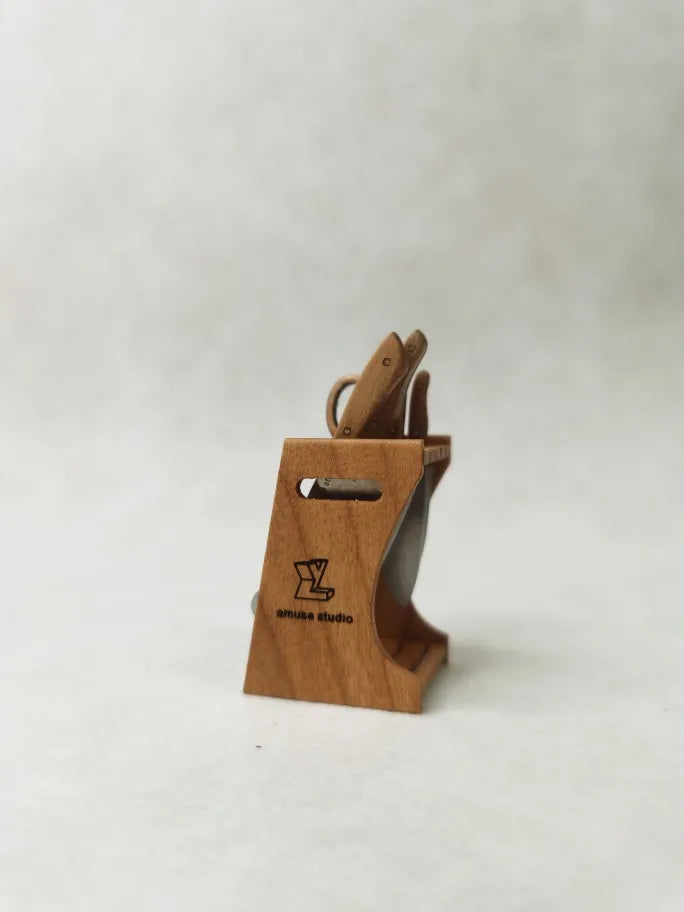 1:6 Doll House Mini Model Furniture Accessories Kitchen Solid Wood Cutting Tool Set Knife Scissors Bjd Blyth Soldier Lol Props