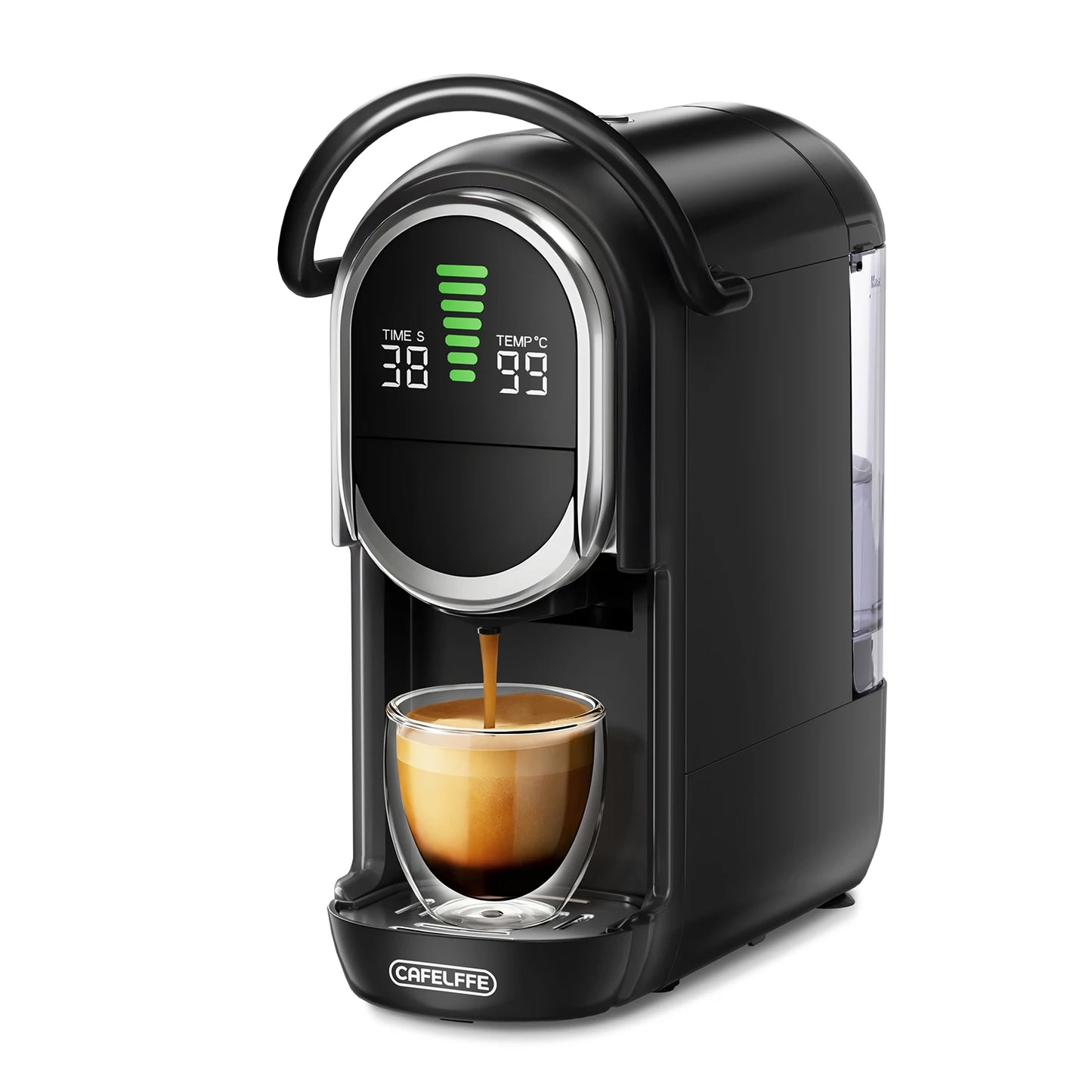 Cafelffe 6 in 1 Capsule Coffee Maker with Tea Leaves, Capsule, ESE 44mm Pods Coffee Powder Hot/Cold DG Cappuccino Nespresso