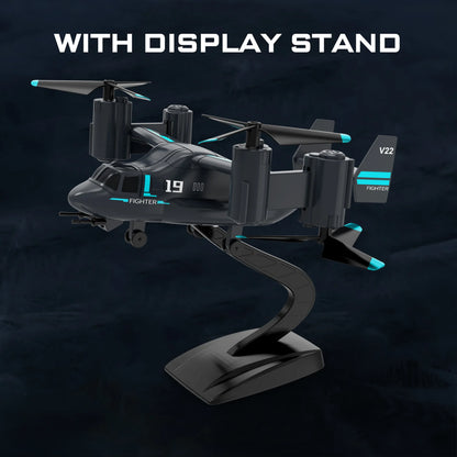 LM19 Remote Control Helicopter Drone 480P Camera Fighter Quadcopter Osprey Aircraft RC Drones for Children Kids Plane Toys Gifts