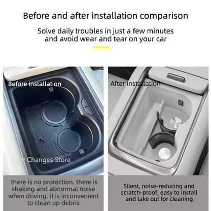 For Zeekr 7X Silicone Center Console Water Cup Frame Cover Anti-slip Wireless Charging Silicone Pad Mat Modify Accessories