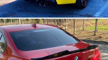 Carbon Fiber Rear Bumper Lip Trunk Wing MP M4 PSM Style Roof Spoiler Kit For BMW 3 Series F30 F31 F35 2012-2019 Gloss Black