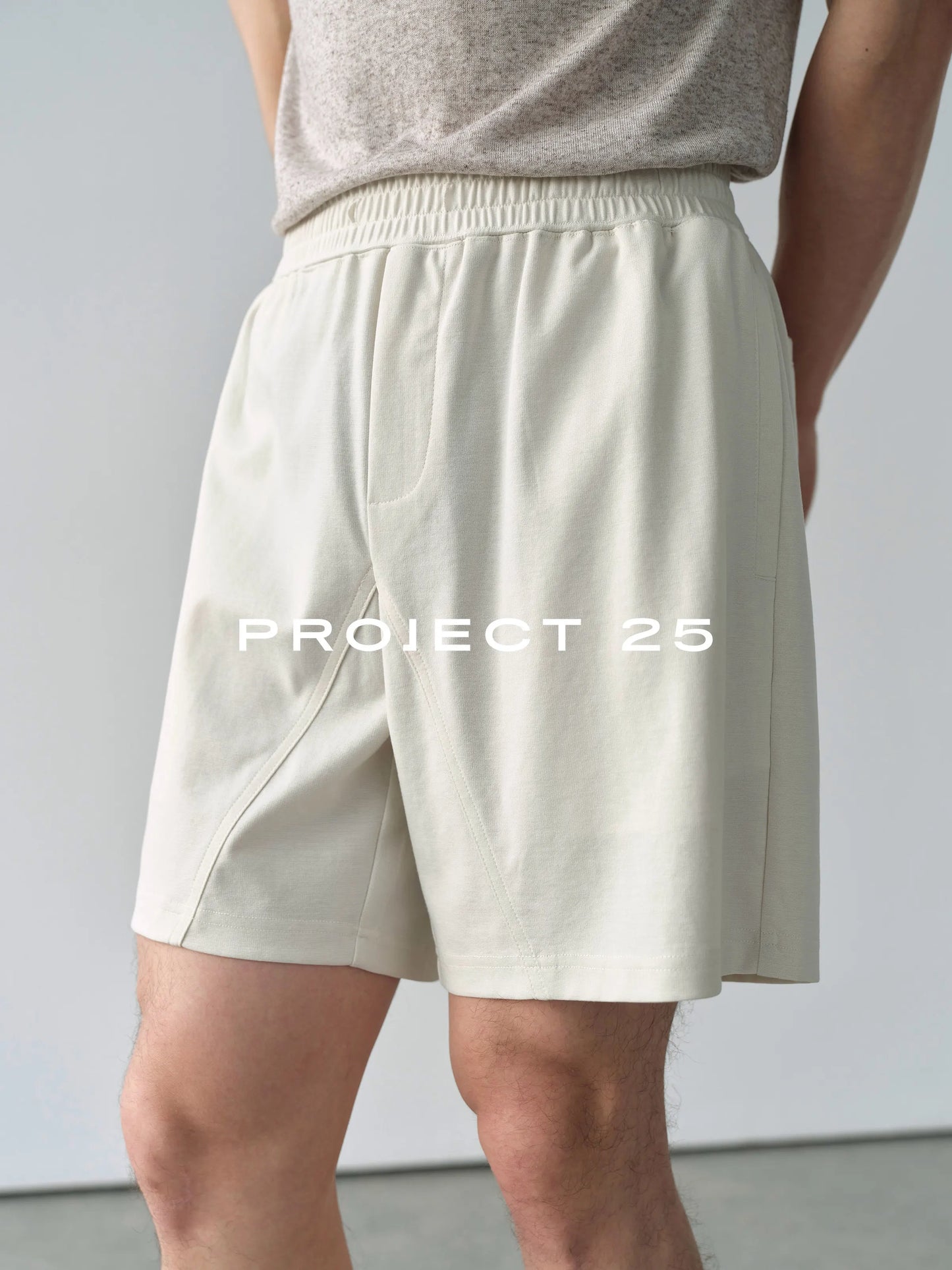 PROJECT 25 Men's 5-Point Shorts Lyocell SORONA Blend Cool Antibacterial Breathable Elastic Waist Sports Casual Summer New