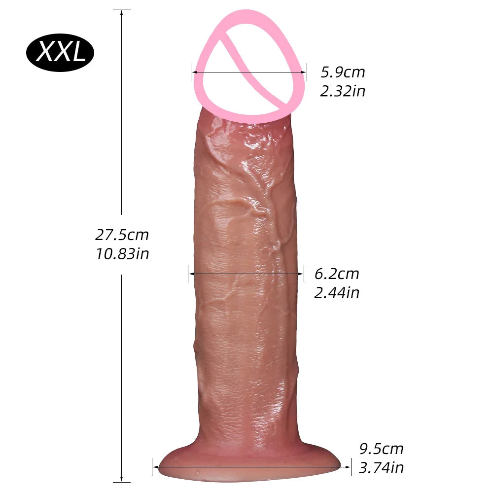 5 Sizes Realistic Dildo Sex Toys for Women Soft Huge Penis Suction Cup Thick Anal Dildo Adult Masturbator Cock Dick Butt Plug