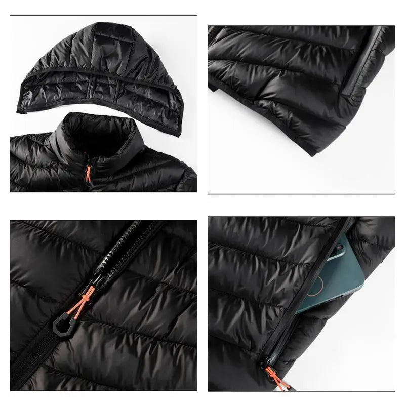 Autumn Winter Men Parkas Windbreaker Warm Casual Outdoor Fashion Mens Down Jackets Windproof Cotton Thicken Male Hooded Coats