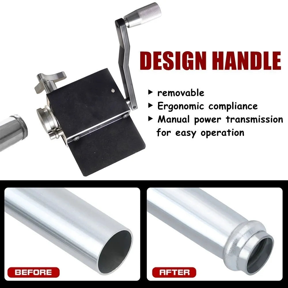 Tubing Beader Tool Manual Bead Roller Intake and Intercooler Piping Crimping Tool Fit 5/8" or Larger ID Tubes Aluminum