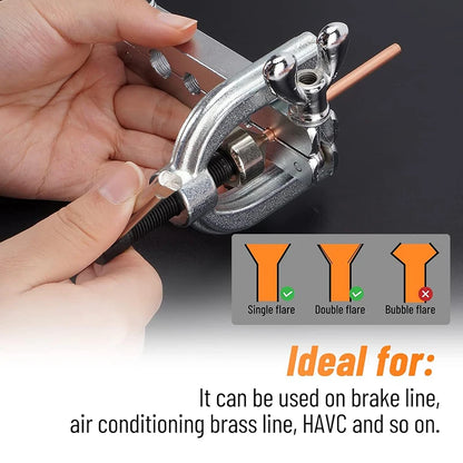 25Ft 3/16'' Brake Line Kit with 16 Fittings and 4 Unions Brake Pipe Fittings,Brake Line Double & Single Flaring Tool Kit