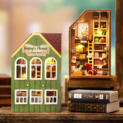 Case Wooden Miniature Doll House DIY maiso Handmade Assembly Model Building Kit 3D Puzzle Toy Birthday Gift Dollhouse Miniatures