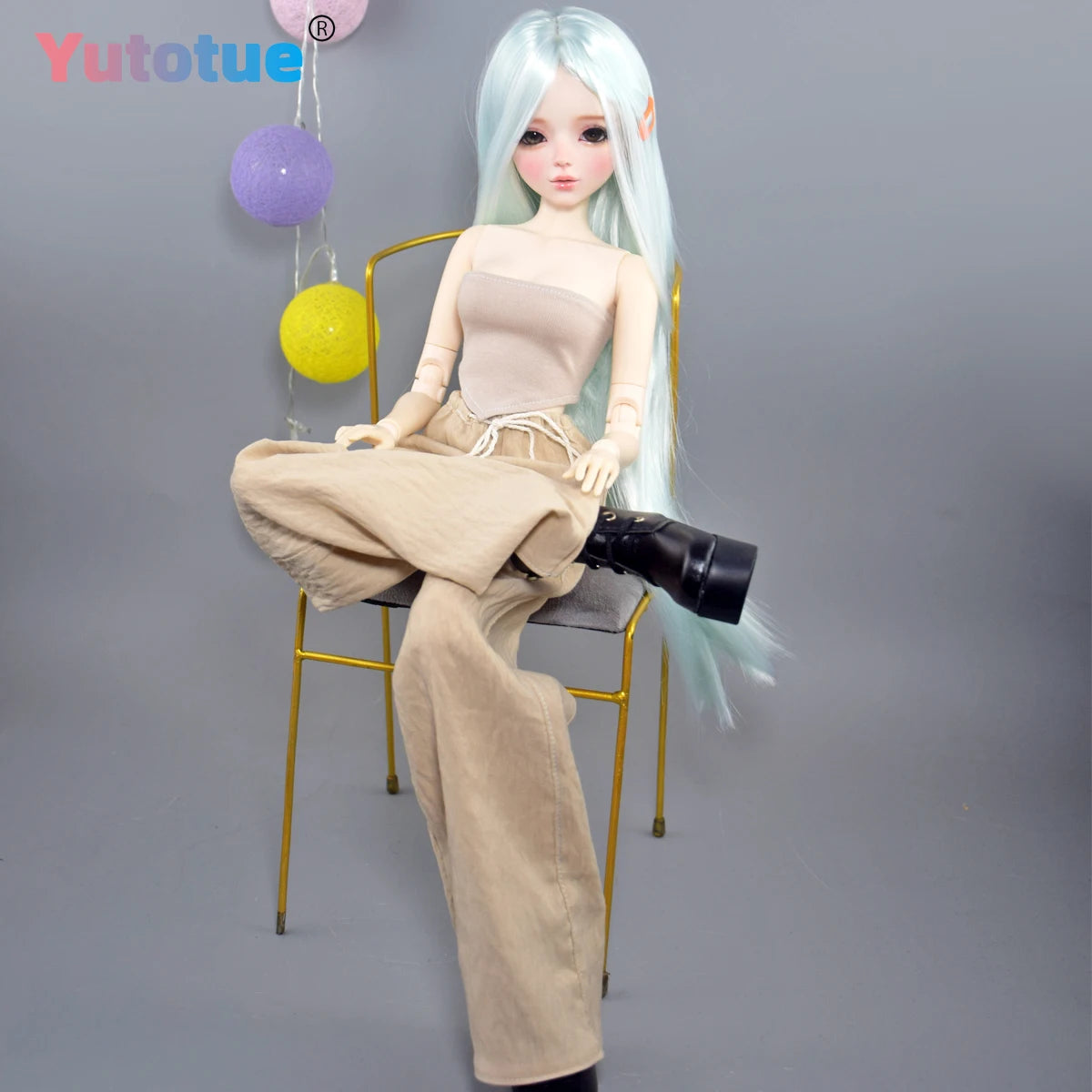 YUTOTUE 56cm Height Female Doll Handpainted Makeup Fashion Clothes Wig Full Set BJD Doll Toy Lifelike
