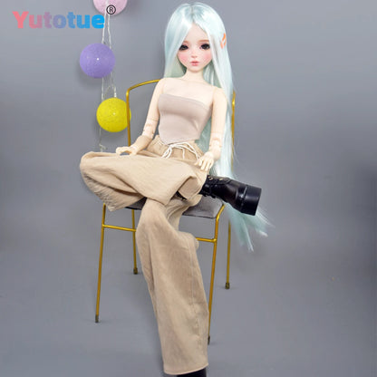 YUTOTUE 56cm Height Female Doll Handpainted Makeup Fashion Clothes Wig Full Set BJD Doll Toy Lifelike