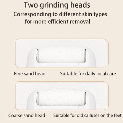 USB portable electric foot grinder, adjustable speed electric exfoliator, designed for professional care of dry, chapped skin