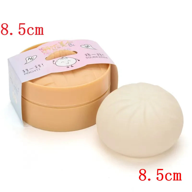 5.5/8.5cm Stress 1-12Pcs Dumpling Squash Toy Dampaline Squishy with Box Dumplings Sensory Squeeze Toy for  Relief Gift Birthday