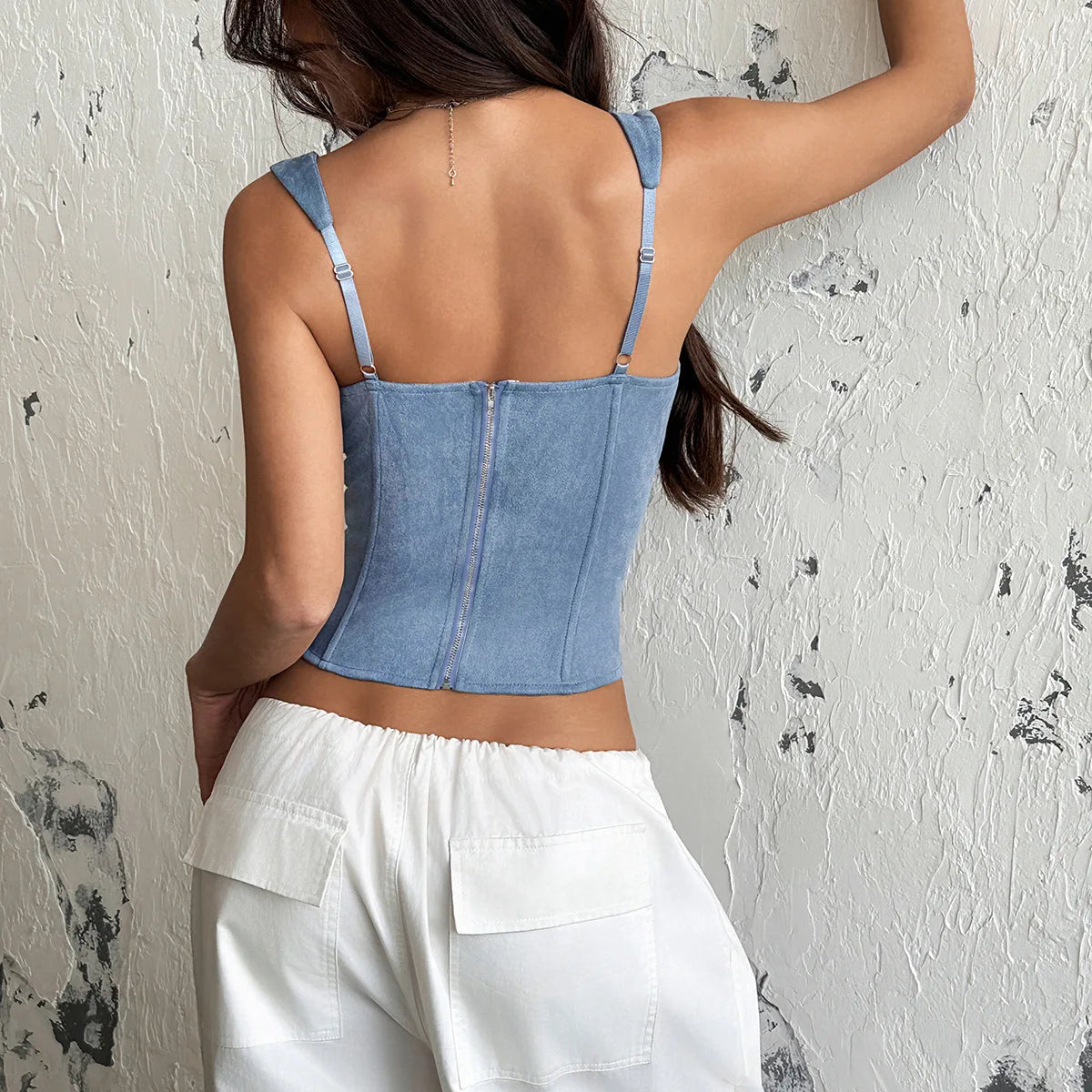 Women's Tanks Velvet Corset Top Sweetheart Neck Bustier Sleeveless Crop Camisole Boned Bodycon Going Out Tank Top for Party Club