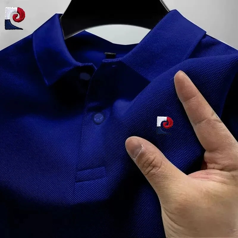 Summer Men's High-Quality Short-Sleeved Polo Shirt New Fashionable, Casual, Comfortable, Cool and Breathable Top