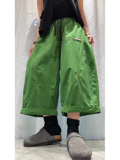 Amax LuluE 2026 Japanese Design Soild Pants Females Summer Fashion Loose Elegant Harem Trousers Womens Vintage Leisure Clothes