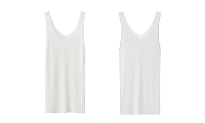 Amii Women's Tank Top 2026 Summer New Solid Color Slim Fit Sleeveless Vest Casual Layering V-Neck Camisole For Women 12642062