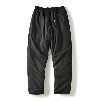 Men's Winter Thickened Cotton Thermal Pants Casual Straight Leg Windproof Water-Resistant Long Trousers Fashionable Youthwear
