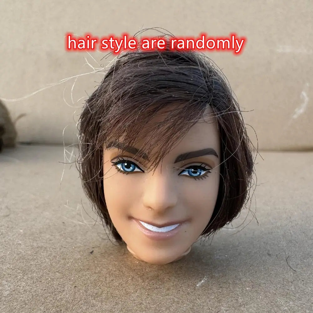 1/6 Vintage Doll Heads Mermaid Racer Super Model Princess For 30cm Solid Male Female Children Playing Birthday Gifts