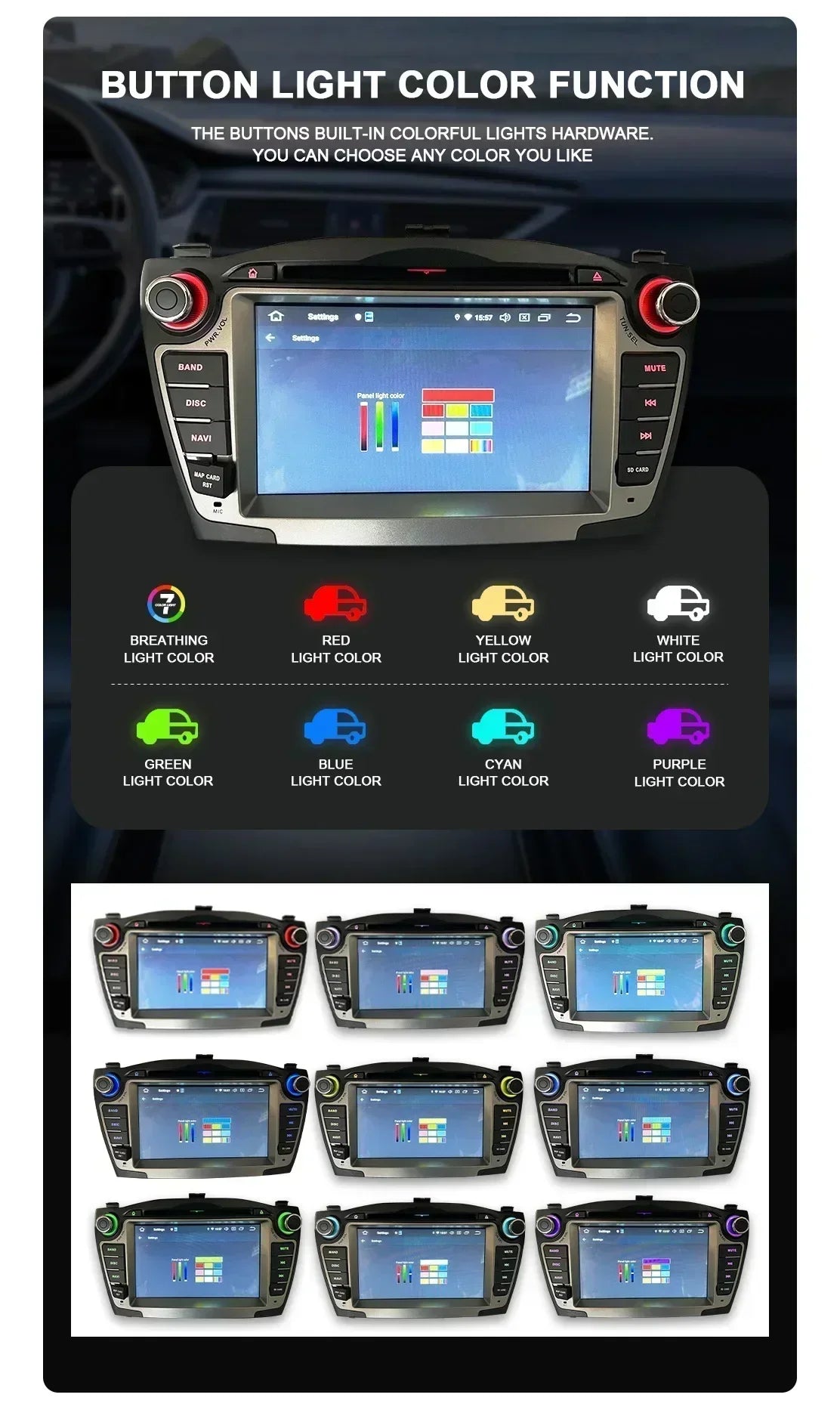 CHSTEK Android 13 Car Radio For Hyundai Santa Fe 2007 2008-2012 Head Unit Carplay Bluetooth WIFI 4G GPS Multimedia Vedio Player
