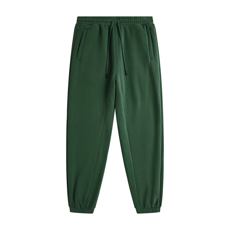 ZODF Trendy Men 345gsm Fleece Sweatpant Unisex Solid Color Loose Retro Hip Hop Winter Joggers Pants Brand Clothes HY0005