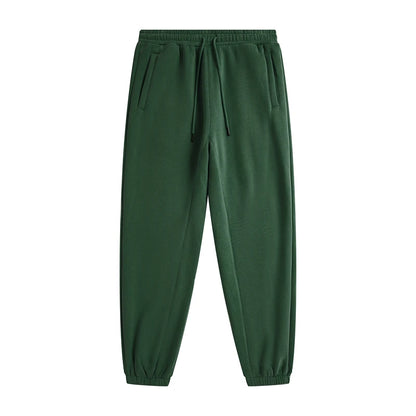 ZODF Trendy Men 345gsm Fleece Sweatpant Unisex Solid Color Loose Retro Hip Hop Winter Joggers Pants Brand Clothes HY0005