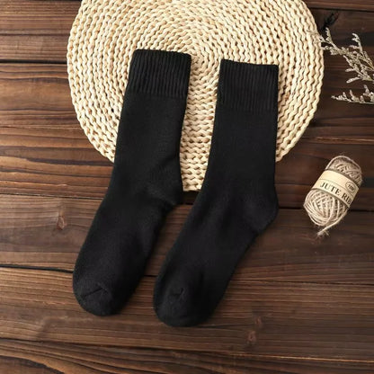 5 Pairs Premium Thickened Business Seasonal Versatile Stylish Mid-calf Socks for Men Anti-odor Mid-calf Athletic Socks