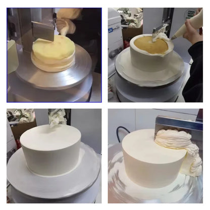 Desktop Cake Cream Spreading Coating Machine Birthday cake baking equipment Birthday cake Smoothing Spreader Machine