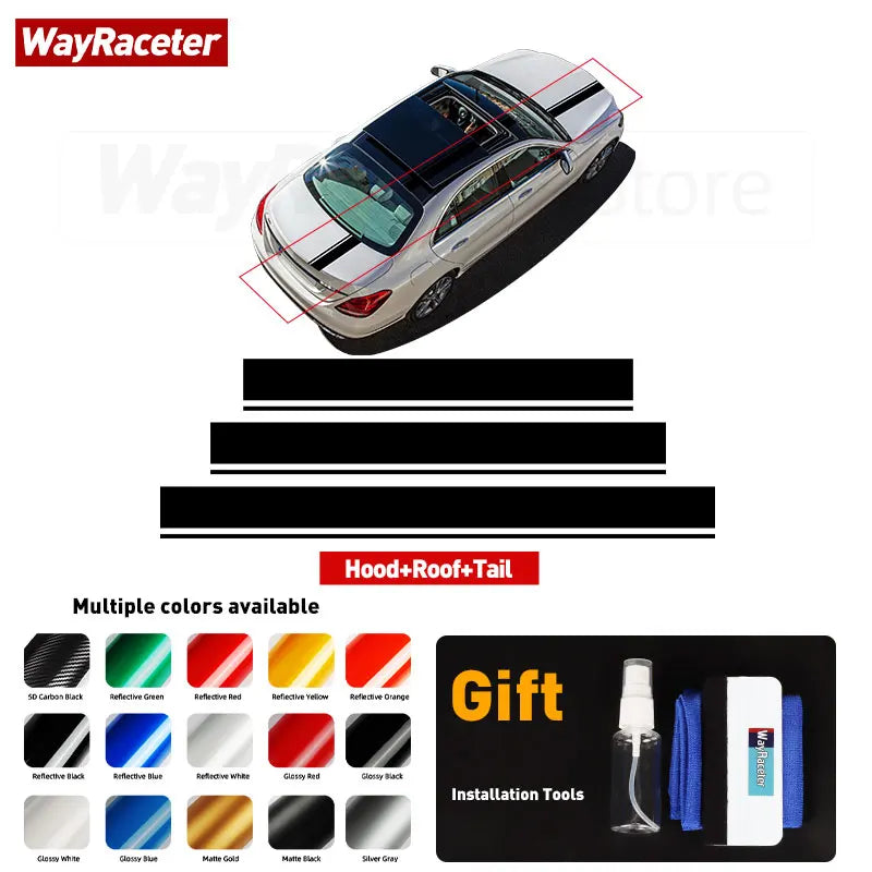 Edition 1 Stripe Sticker Door Side Hood Bonnet Roof Tail Vinyl Decal For Mercedes Benz W205 C63 AMG C Class C205 Coupe A205 S205