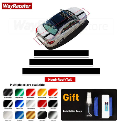 Edition 1 Stripe Sticker Door Side Hood Bonnet Roof Tail Vinyl Decal For Mercedes Benz W205 C63 AMG C Class C205 Coupe A205 S205