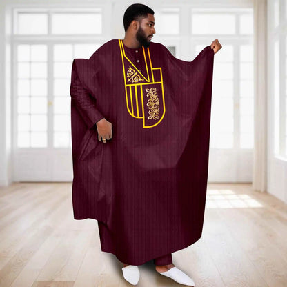 APTX African Clothes for Men Muslim Robe White Tradition Wedding Party Suit Shirt Pants 3 Pcs Set Dashiki Agbada Ramada 2516047
