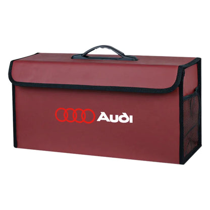 Car Trunk Collapsible Leather Tidying Stowing Box Accessories For Audi Sline A1 A3 A4 A5 A6 A7 A8 B8 B9 B6 C6 Q2 Q3 Q5 Q7 Q8 TT