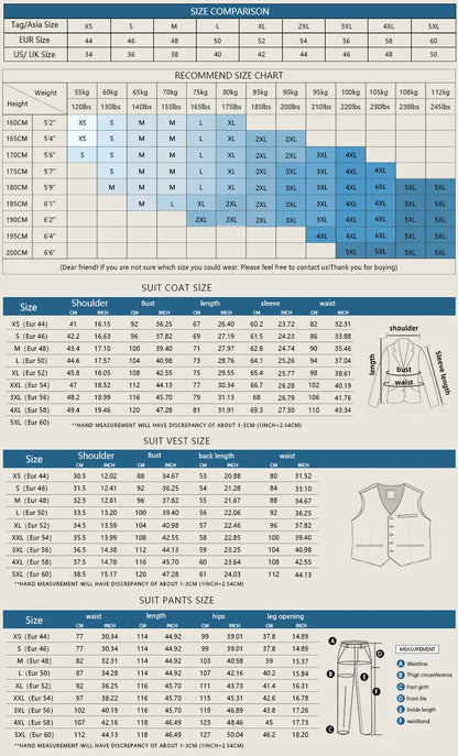 ST Cassy High Quality 3 Piece Checkered Suit Set Men Stylish Business Office Wedding Formal Outfit Full Elegant Man Suit