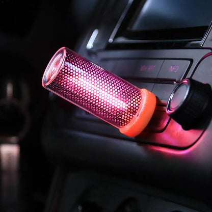 Car USB Night Light Touch Dimmable LED Plug-in Retro Portable Mini Glass Bottle Car Atmosphere Lamp For Bedroom Desk