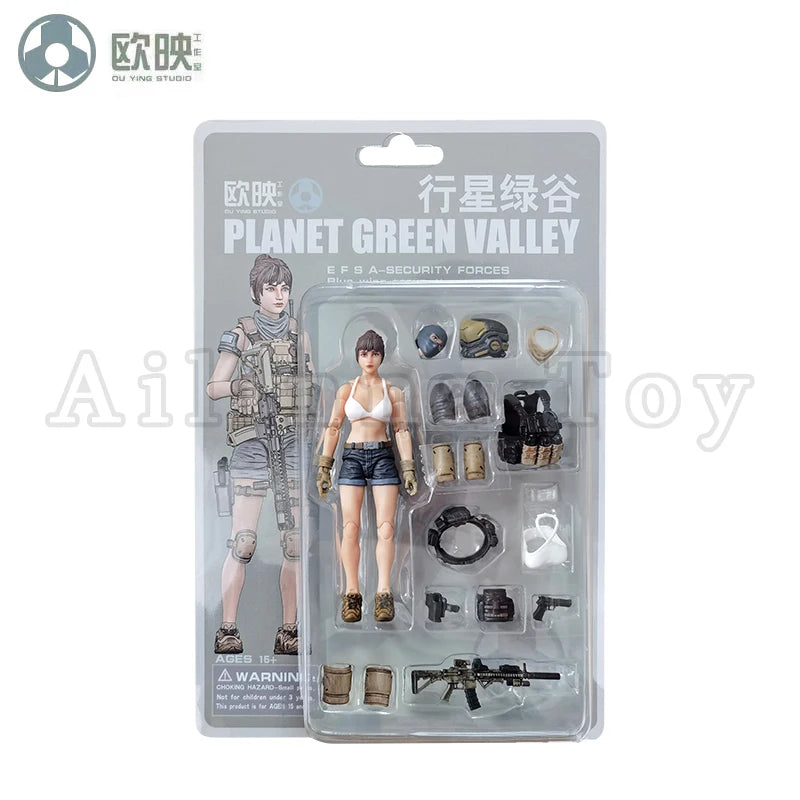 Ou Ying Studio 1/18 Planet Green Valley PGV 3.75inch Action Figure Girls War EFSA Female Figures Anime Model