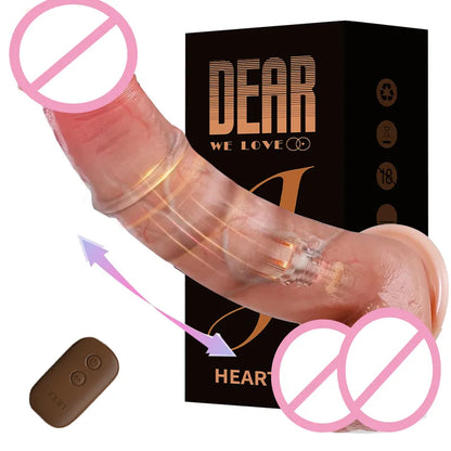 Female Realistic Dildo Vibrator Soft Silicone Heating Big Dick Vagina Anal Massager G-spot Masturbation Sex Toys For Women 18+