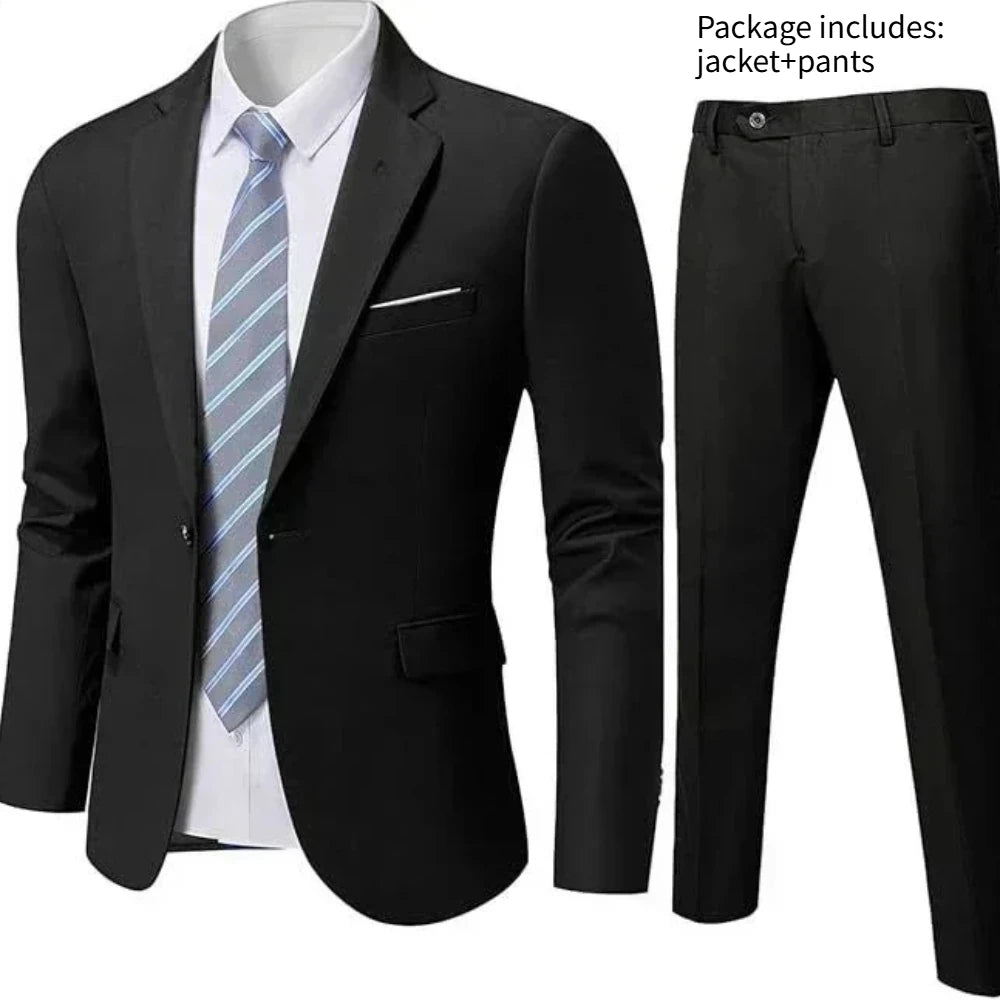 Elegant Men Suit For Wedding 3 Pieces 2 Sets Jackets Vest Pants Blazers Full Fashion Slim Fit Coats 2025 Formal Classic Costume
