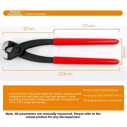 For Automotive Hose Clamp Pliers Alloy Steel with Plastic Handle Designed for Installing and Removing Single Ear Clamps