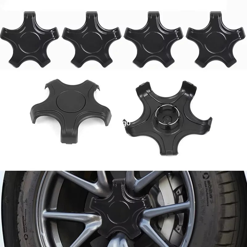 Wheels Cap Kits For Tesla Model 3 18 inch Original Standard Rims Center Caps Hubcaps Cover Aero   [ White and Red T Logo]