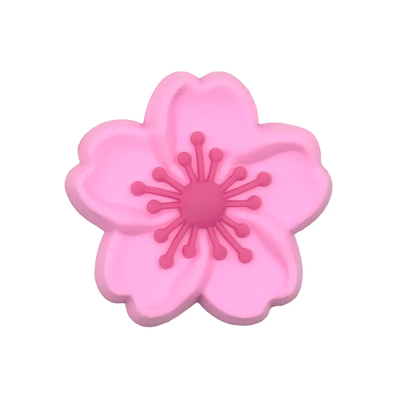1/30/90PCS Pink Peach Donuts Milk Cow Shoe Charms Perfume Flower Heart Piano Shoe Accessories Decoration Fits All Clogs for Wome