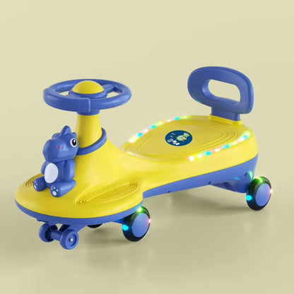 Kids Wobble Car Toy Anti Roll Swing Omnidirectional Wheels Unisex Adults Ride Children's Wiggle Car Anti-rollover