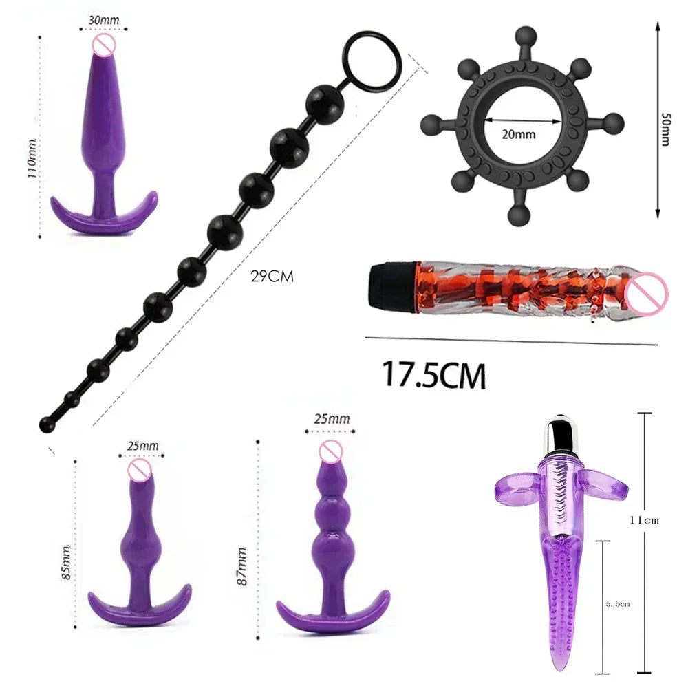 Hot Exotic Bed Bondage Set BDSM Kits Exotic Sex Toys For Women Adults Games Leather Handcuffs Whip Gag Nipple Clamps Sex Shop