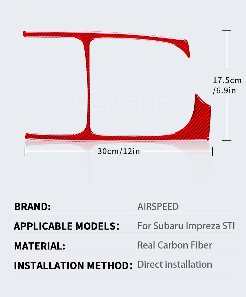 For Subaru Impreza WRX STI 2002-2004 Manual Gear Shift Panel Cover Soft Carbon Fiber Sticker Car Interior Trim Accessories Kit