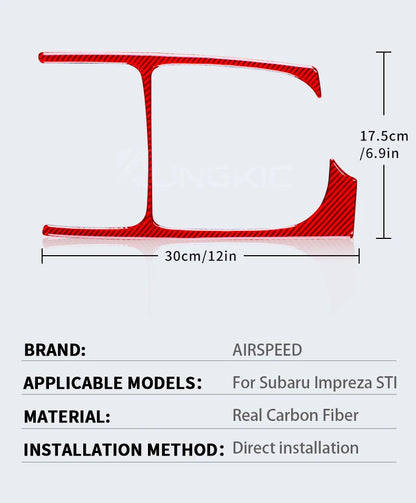 For Subaru Impreza WRX STI 2002-2004 Manual Gear Shift Panel Cover Soft Carbon Fiber Sticker Car Interior Trim Accessories Kit
