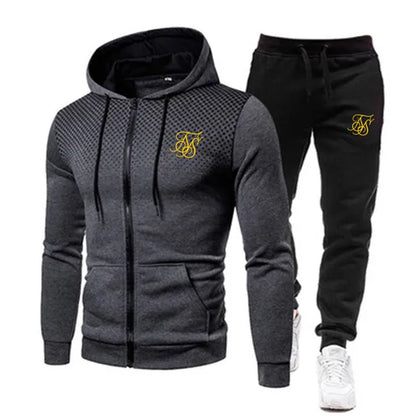 Men's Hoodie suit fashion print autumn Hoodie+pants men suit sports two piece Men Clothes Sportswear Sets