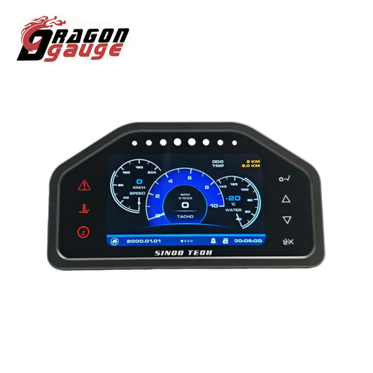 Racing Gauge 9 in 1 Race Dash Panel Multi-Function Dashboard LCD Screen Display with Sensor Kit DO928