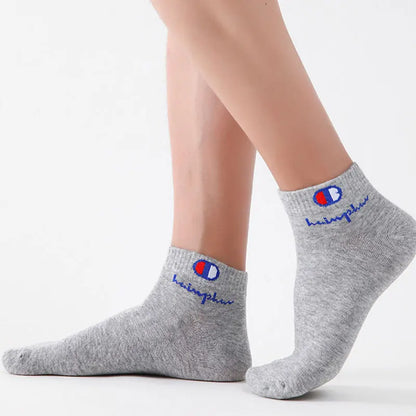 10/20/30 Pairs Ankle Socks Men Women Cotton Brand Socks Athletic Running Socks Cushioned Breathable Low Cut Sports Short Socks