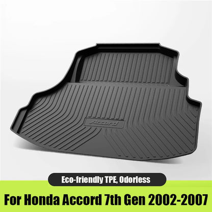Custom Fit TPE Cargo Liner For Honda Accord 7th-11th Gen 2003-2023 Odorless Anti-Slip Waterproof Durable Trunk Mat Car Accessori