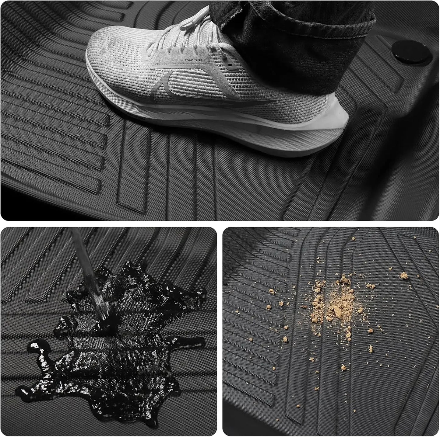 For BYD Shark Shark 6 2025 2024 RHD TPE Full Cover Floor Mats With Door Sill Protector, Floor Liners Cargo Liner Protection