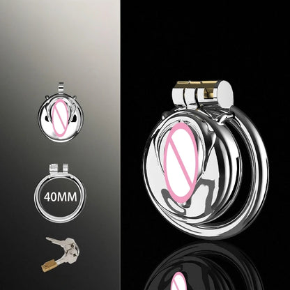 Male Super Mini Stainless Steel Chastity Cage Breathable Hole Lock Cock Ring BDSM Bondage Sissy Gay Adult Toy 18+
