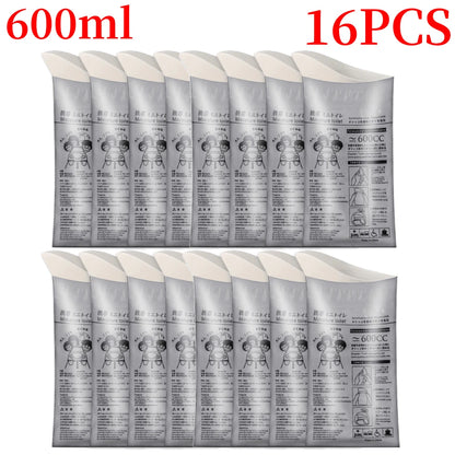 4-32PCS Outdoor Emergency Urine Bags 600ml Disposable Travel Mobile Toilet Portable Urinal Bag for Female Baby Male Vomiting Bag