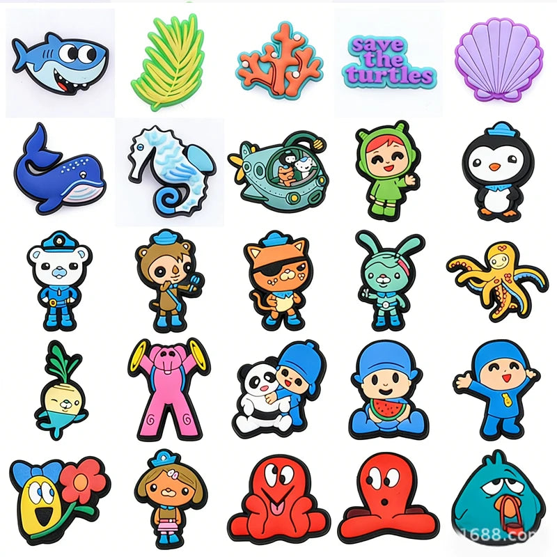 17pcs Octonauts Shoe Charms DIY Kit | Underwater Rescue Theme | Fit Crocs, Bubble Slides  Kids Sandals PVC Decorations Fan Gifts